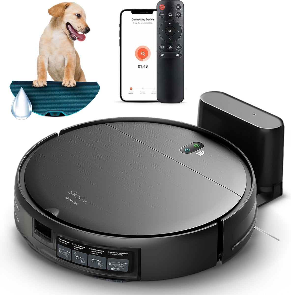 Ecopulse robotstozuiger met dweilfuntie 2000 PA