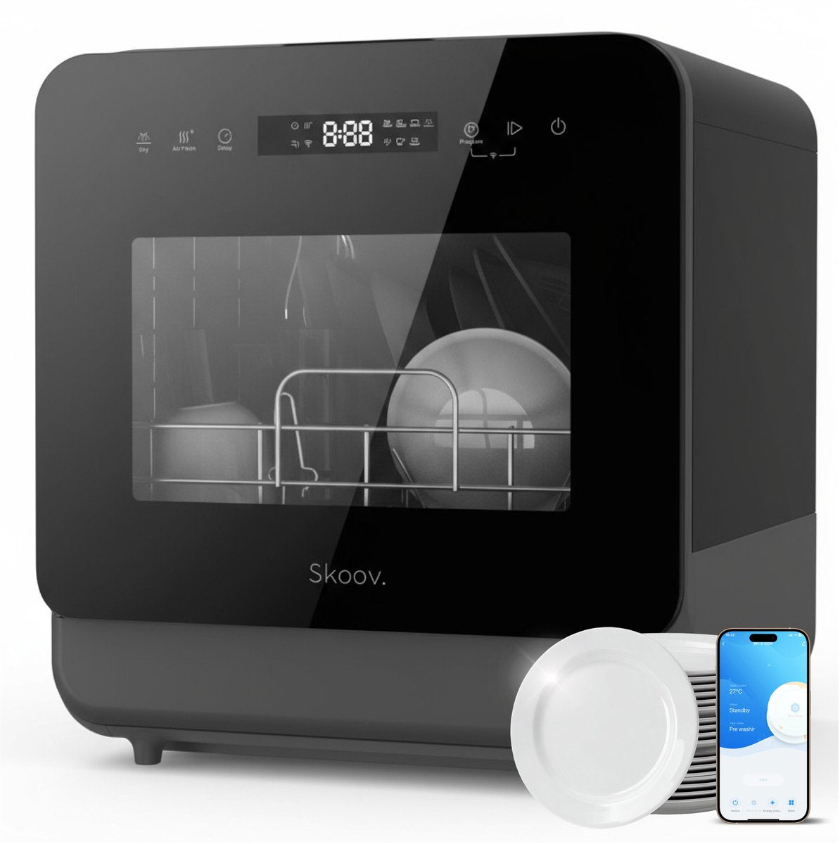 Skoov Mini Vaatwasser Noir