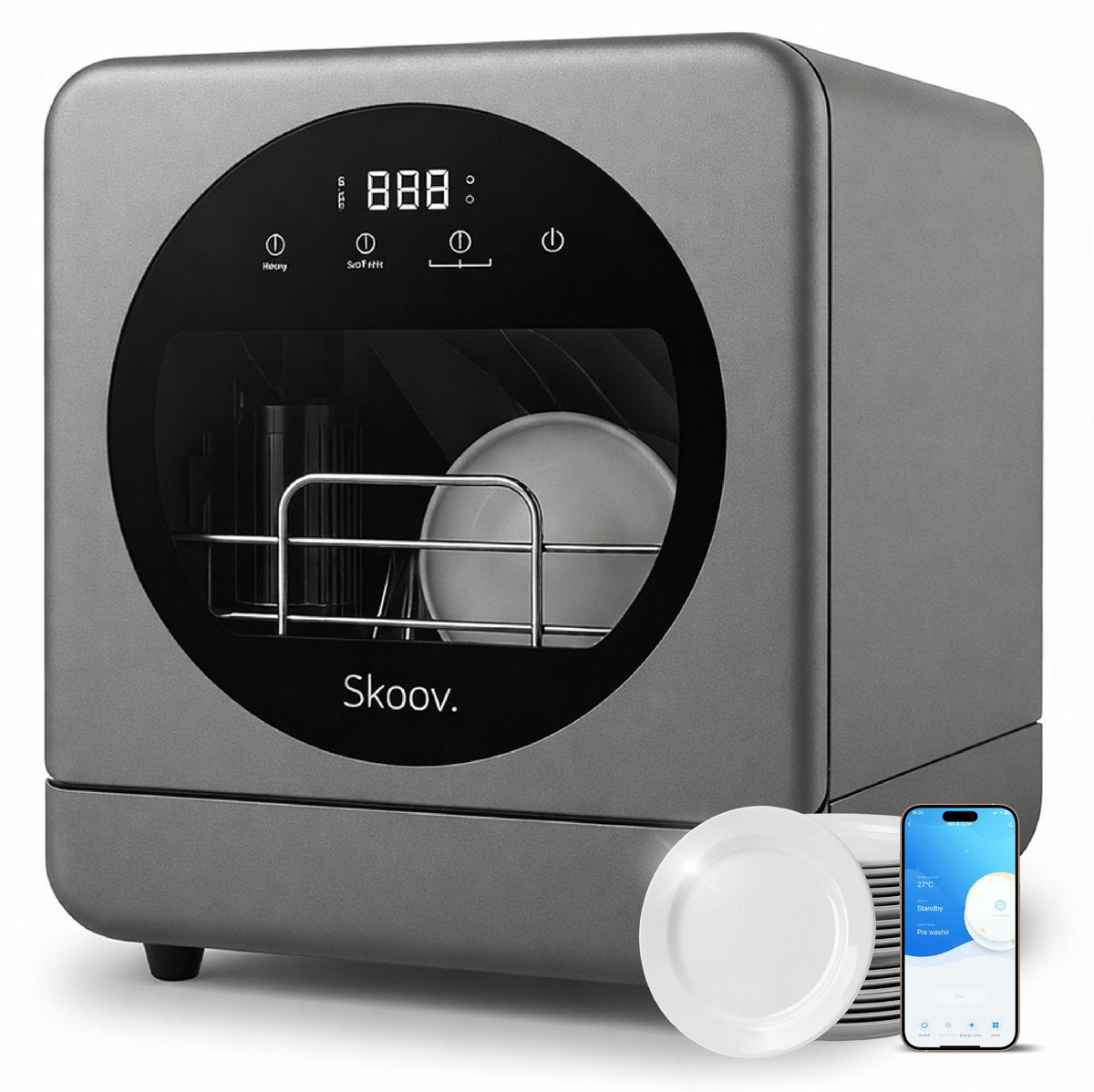 Skoov Mini Vaatwasser Slate