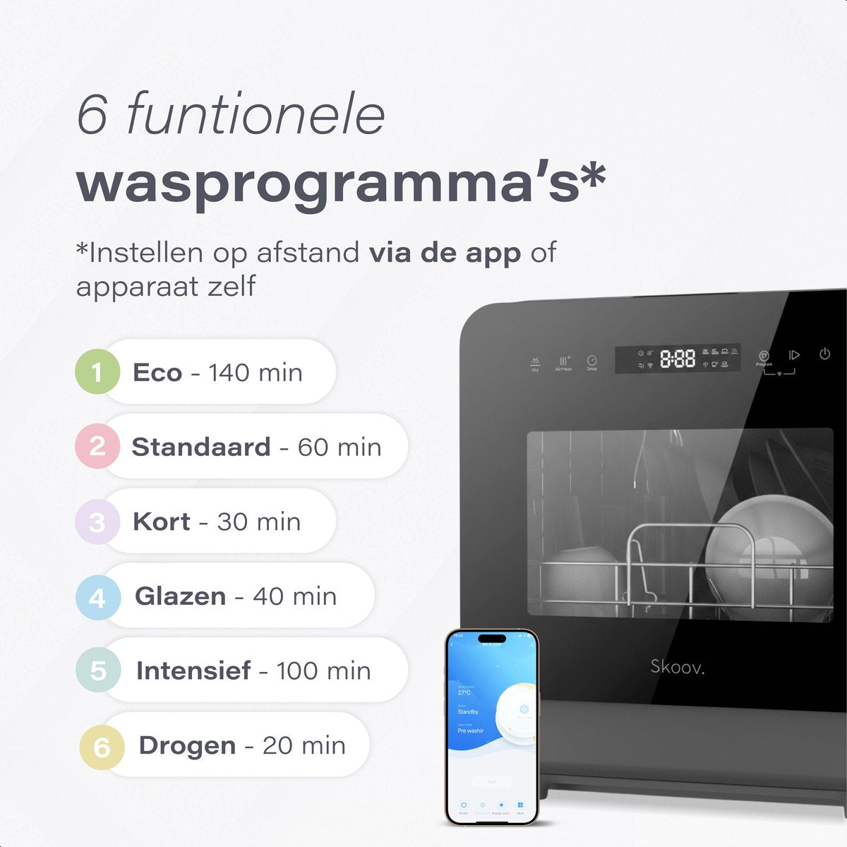 Skoov Mini Vaatwasser Noir