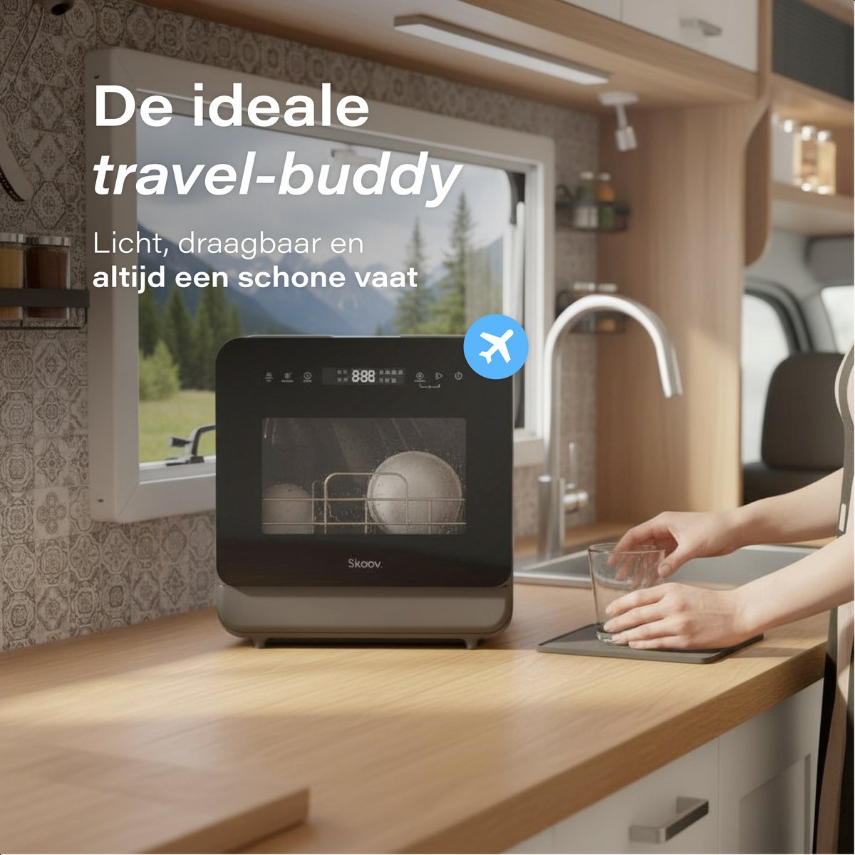 Skoov Mini Vaatwasser Noir