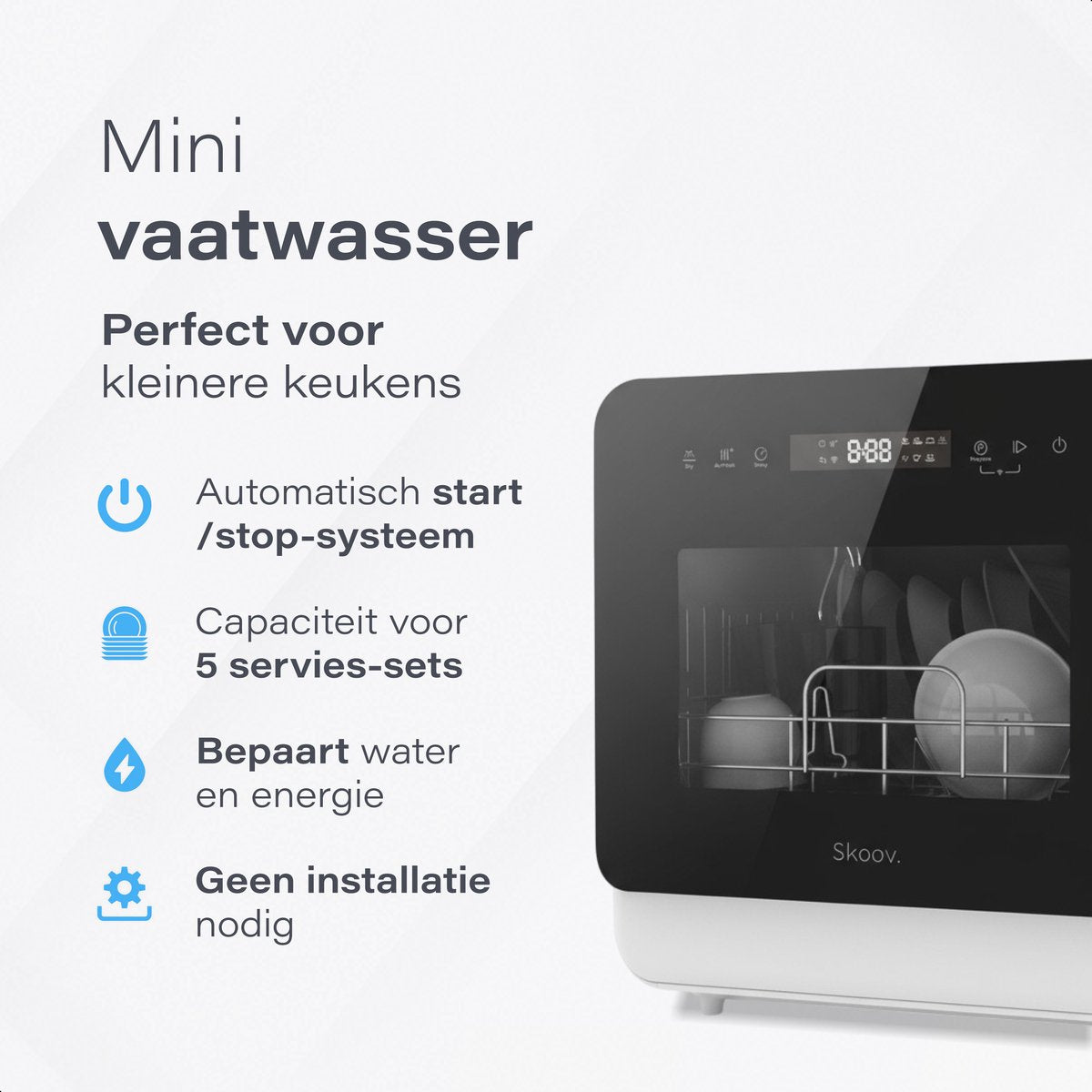 Skoov Mini Vaatwasser Blanc