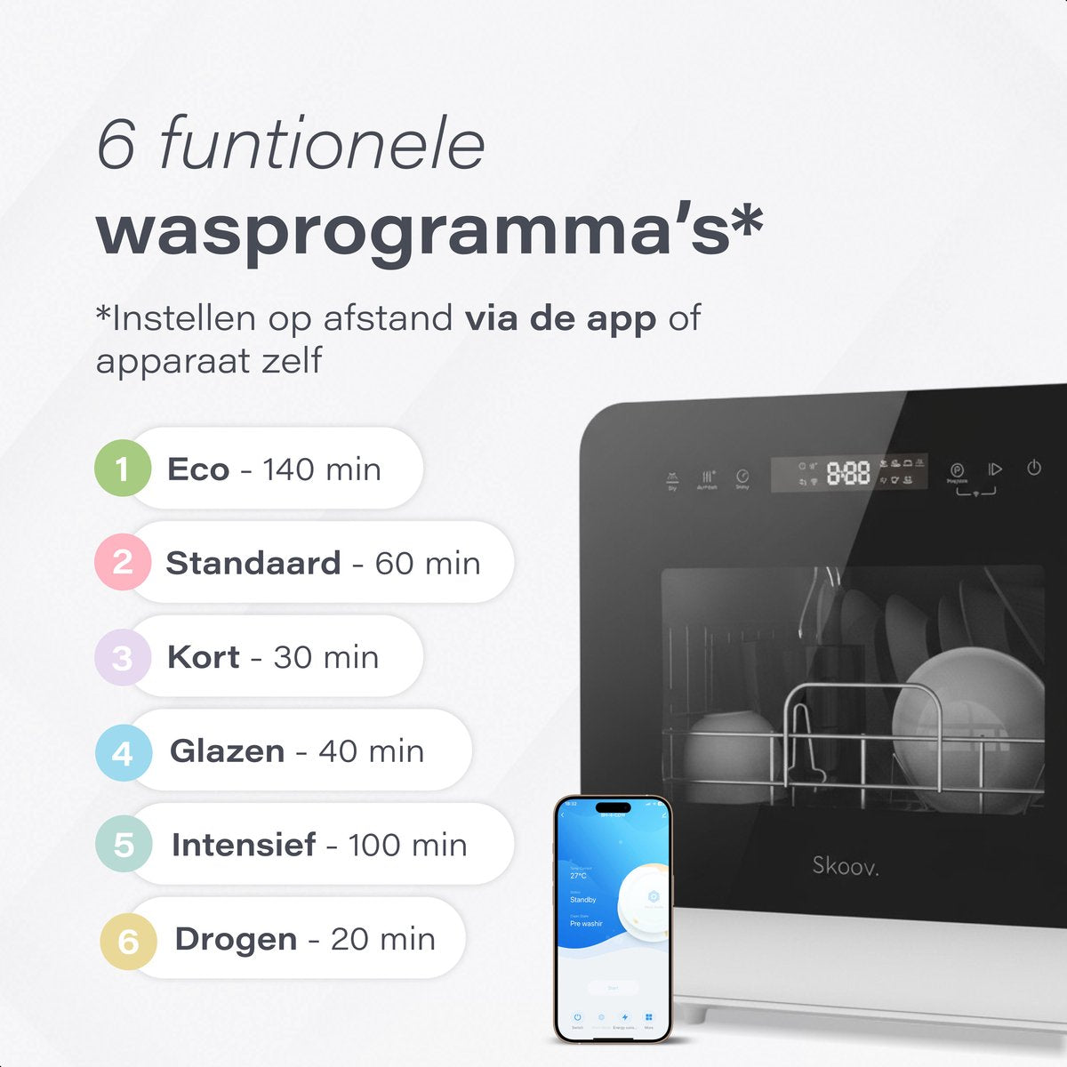 Skoov Mini Vaatwasser Blanc