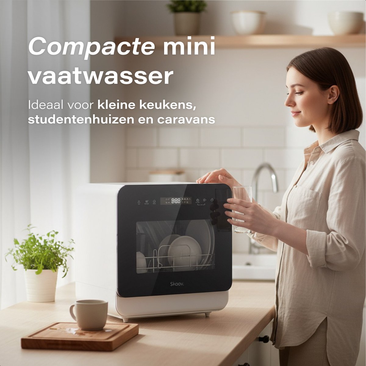 Skoov Mini Vaatwasser Blanc