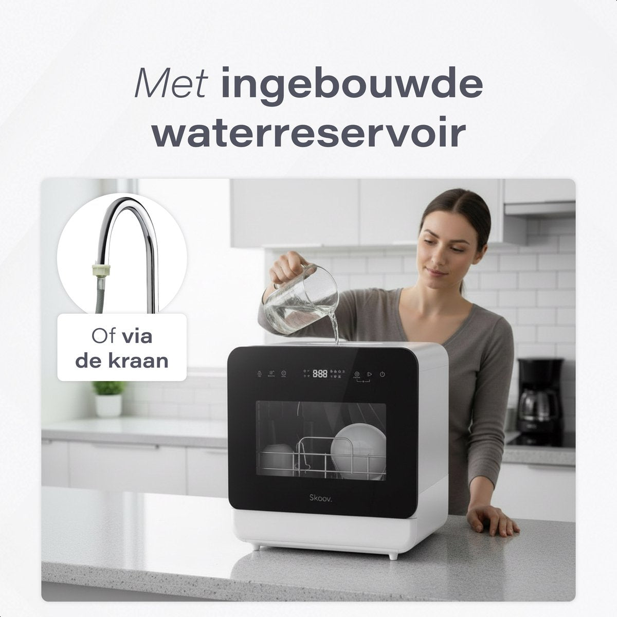 Skoov Mini Vaatwasser Blanc